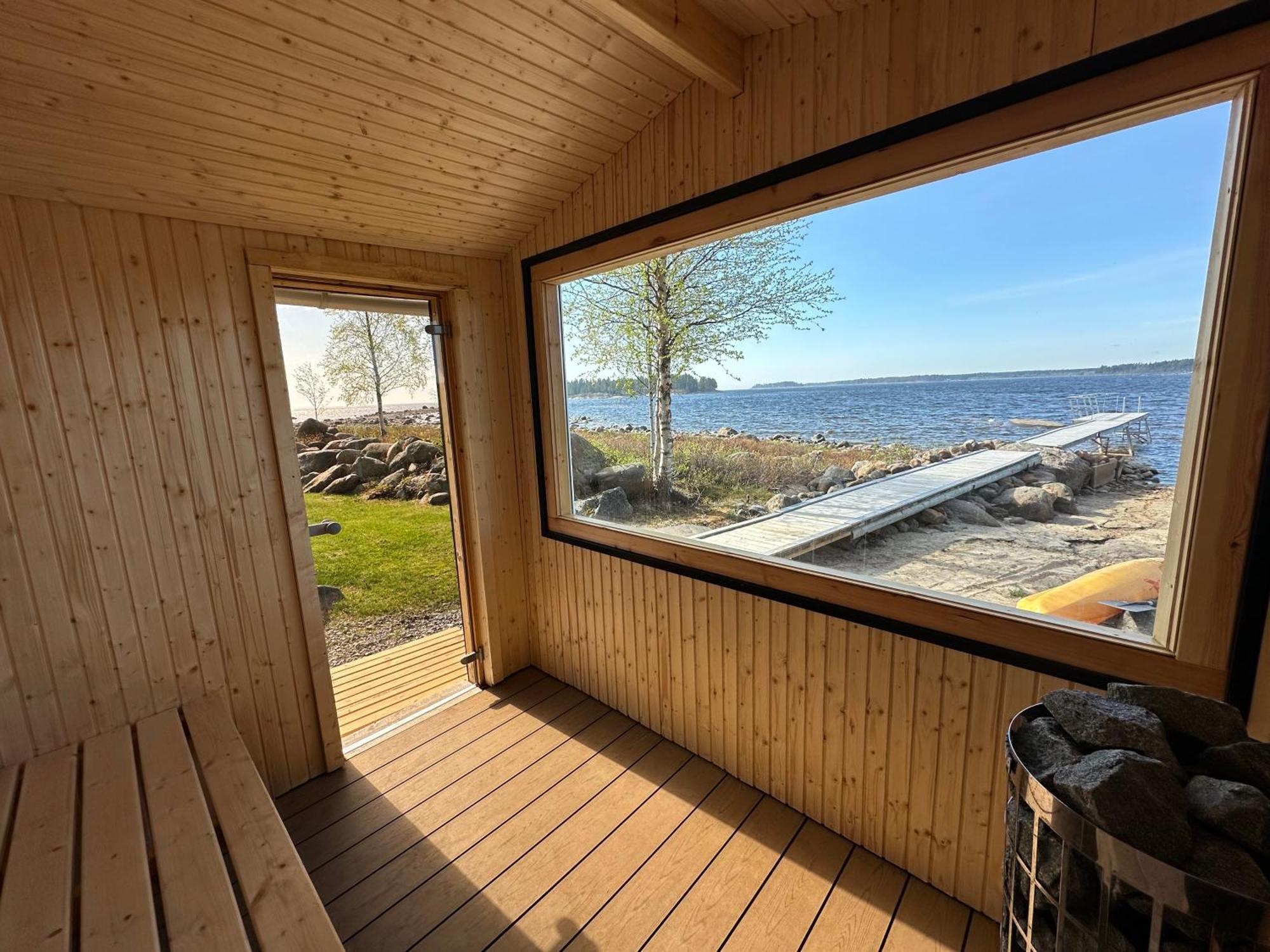 Stuga Med Havsutsikt Robertsfors Luaran gambar